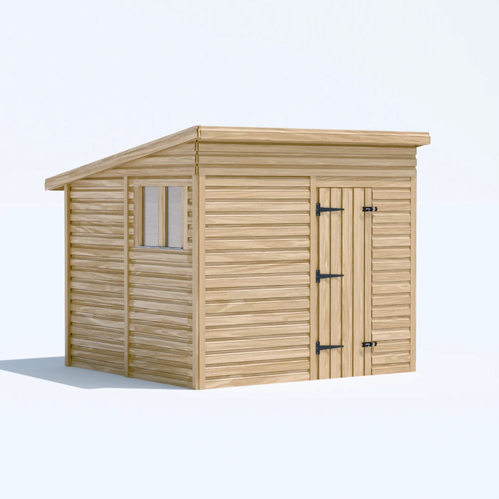 8x8ft Wooden Garden Shed | Windowed | Pent Roof