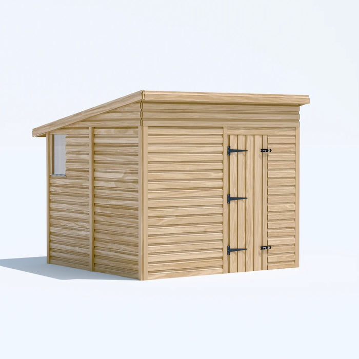 8x8ft Wooden Garden Shed | Windowed | Pent Roof