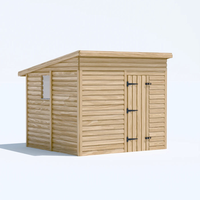 8x8ft Wooden Garden Shed | Windowed | Pent Roof