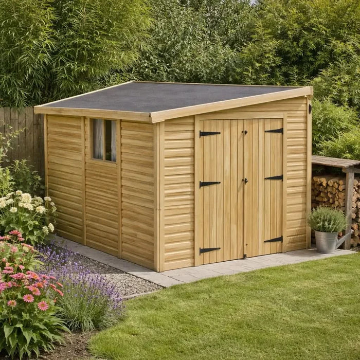 8x8ft Wooden Garden Shed | Windowed | Pent Roof