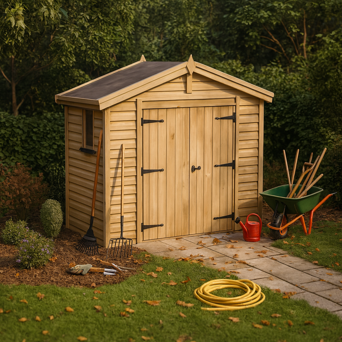 8x3ft Wooden Garden Shed | Windowed | Apex Roof