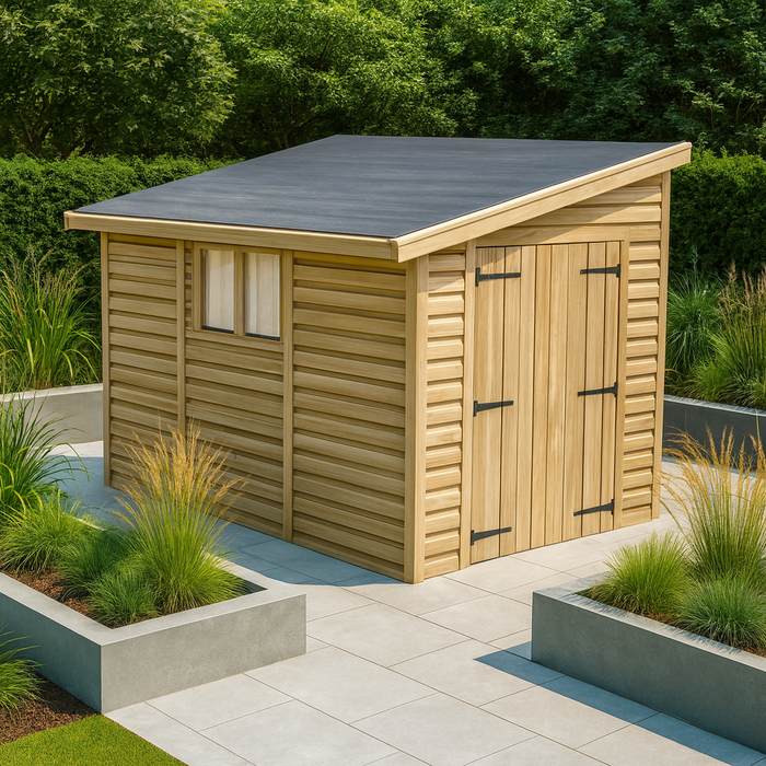 6x10ft Wooden Garden Shed | Windowed | Pent Roof