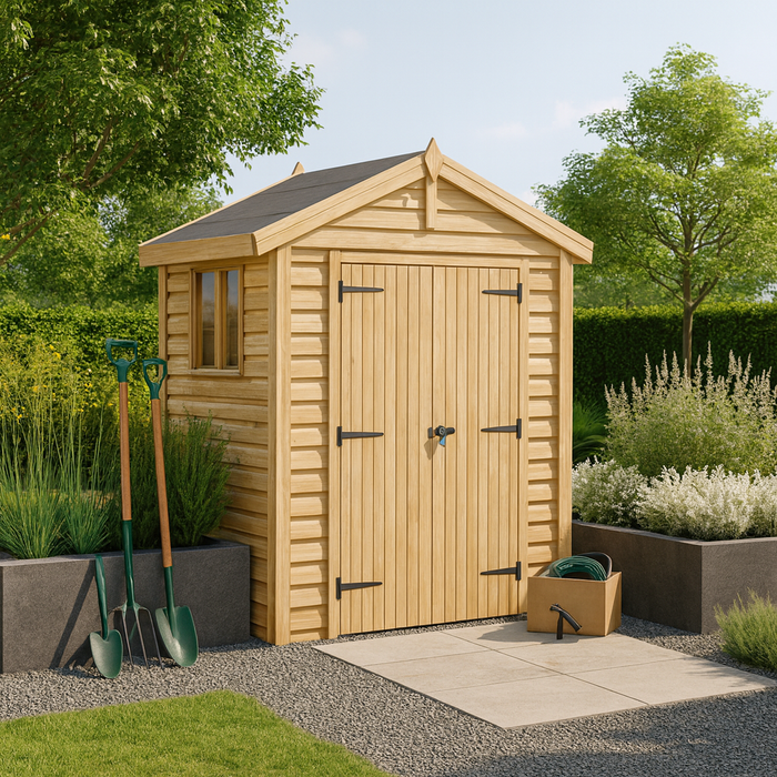 6x4ft Wooden Garden Shed | Windowed | Apex Roof