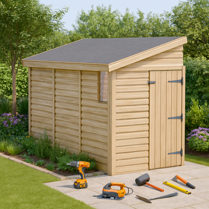 5x12ft Wooden Garden Shed | Windowed | Pent Roof