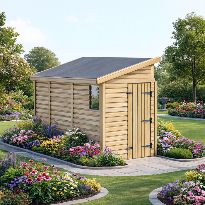 5x10ft Wooden Garden Shed | Windowed | Pent Roof