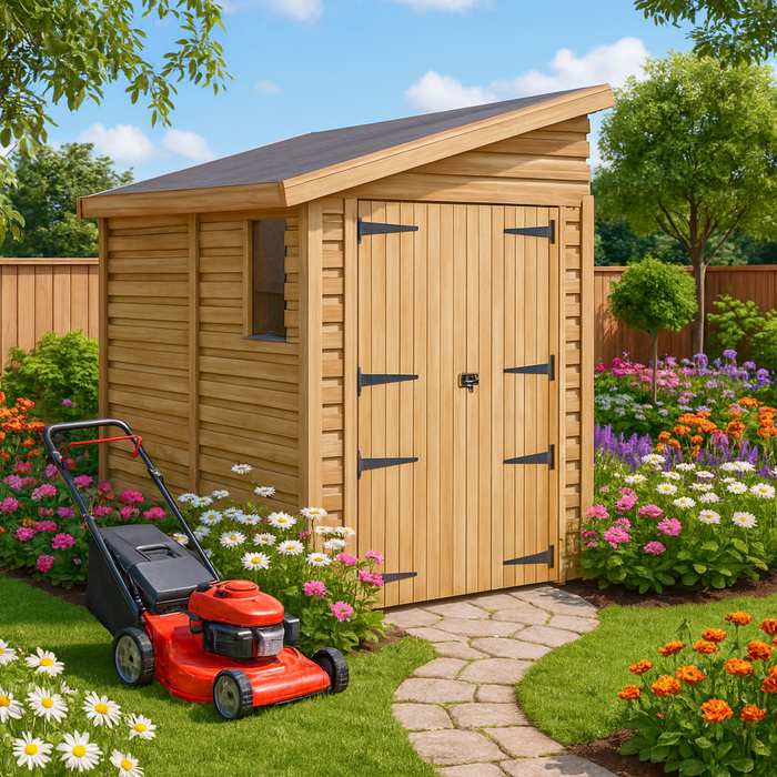 5x8ft Wooden Garden Shed | Windowed | Pent Roof