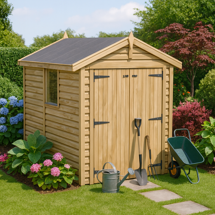 5x8ft Wooden Garden Shed | Windowed | Apex Roof