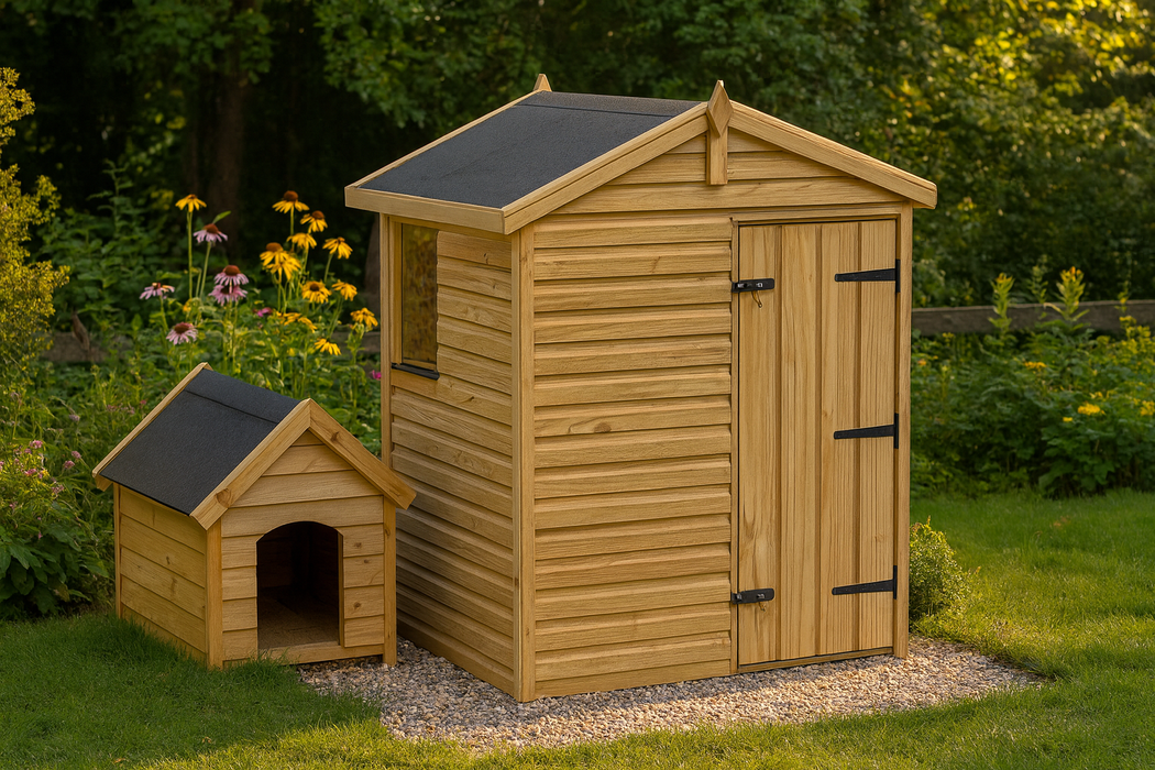 5x4ft Wooden Garden Shed | Windowed | Apex Roof