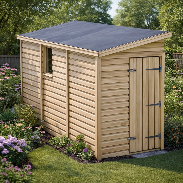 4x12ft Wooden Garden Shed | Windowed | Pent Roof