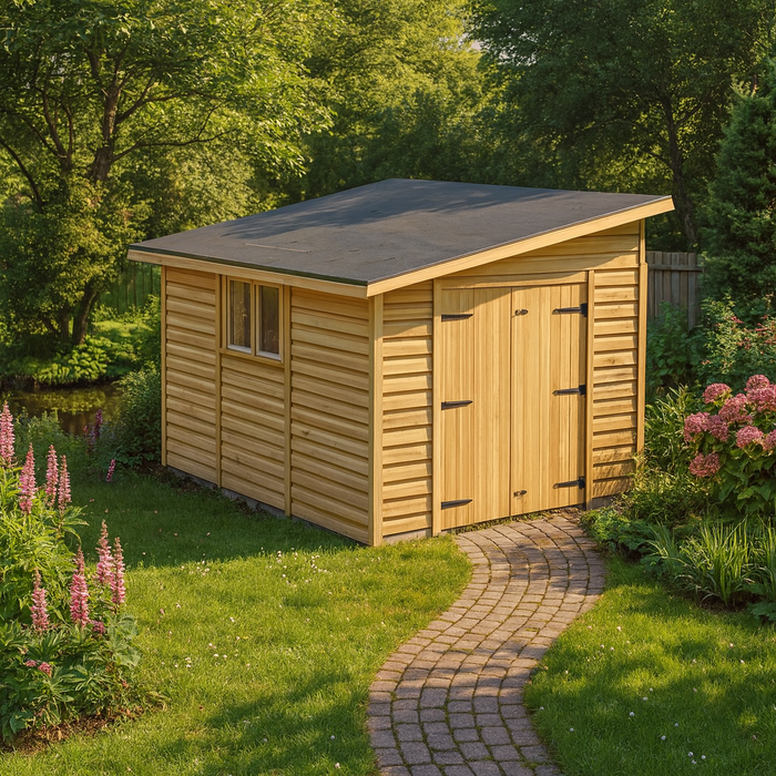 8x10ft Wooden Garden Shed | Windowed | Pent Roof