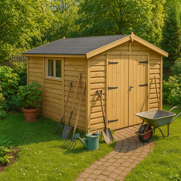 8x10ft Wooden Garden Shed | Windowed | Apex Roof
