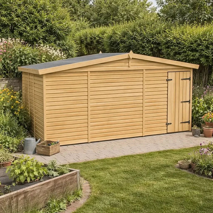 13x10ft Wooden Garden Shed | Windowless | Apex Roof