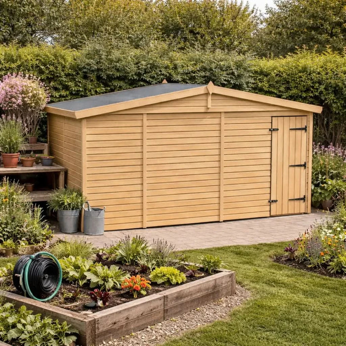 13x8ft Wooden Garden Shed | Windowless | Apex Roof