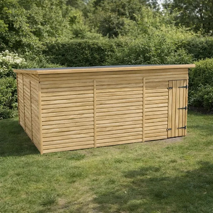 15x12ft Wooden Garden Shed | Windowless | Pent Roof