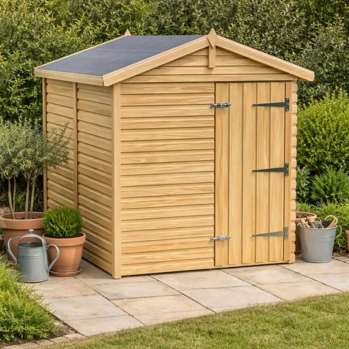 5x6.5ft Wooden Garden Shed | Windowless | Apex Roof