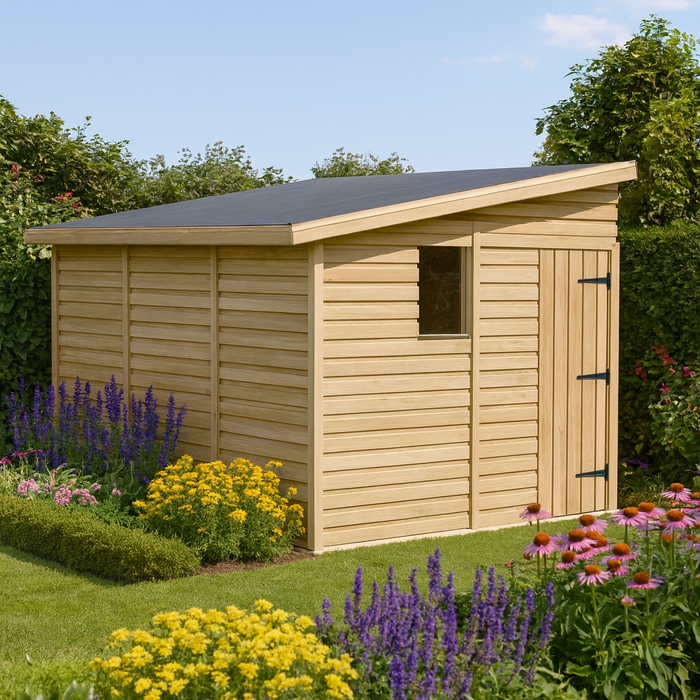 8x12ft Wooden Garden Shed | Windowed | Pent Roof
